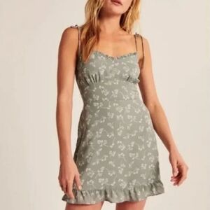 Abercrombie Sage Floral Mini Dress XL